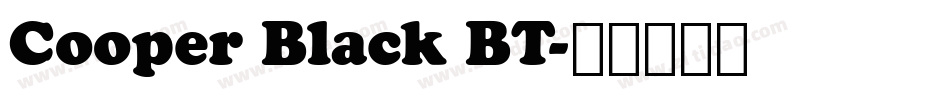 Cooper Black BT字体转换